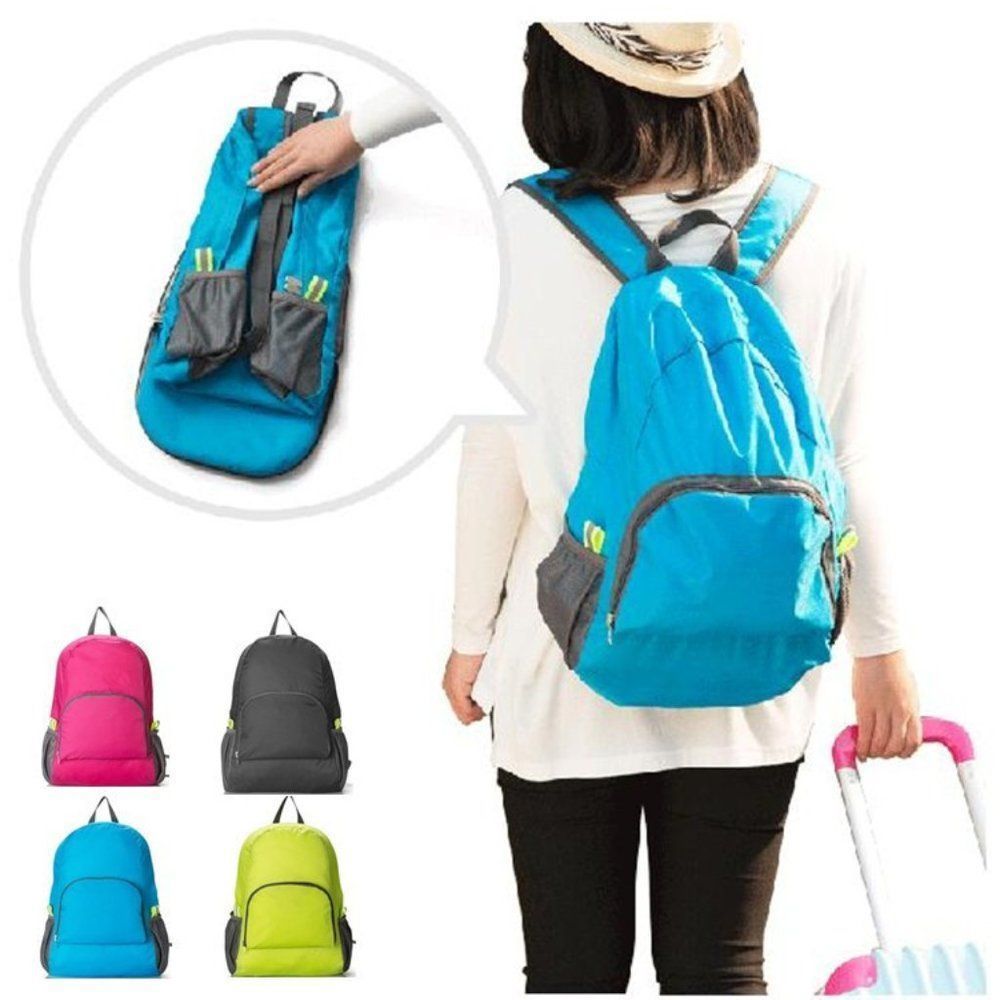 Foldable Waterproof Backpack-Gender Neutral - Blue - NWT